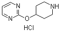 structure of CAS# 412293-92-6, 2-(Piperidin-4-yloxy)pyrimidine hydrochloride
