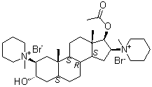 CAS # 41261-71-6, Pancuronium Bromide Related Compound B, 1,1'-[(2beta,3alpha,5alpha,16beta,17beta)-17-(Acetyloxy)-3-hydroxyandrostane-2,16-diyl]bis[1-methylpiperidinium]dibromide