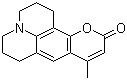 CAS # 41267-76-9, Coumarin 102, 8-Methyl-2,3,5,6-1H,4H-tetrahydroquinolizino[9,9a,1-gh]coumarin, 8-Methyl-2,3,5,6-tetrahydro-1H,4H-11-oxa-3a-aza-benzo(de)anthracen-10-one