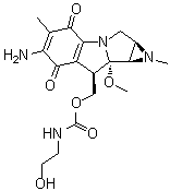 CAS 登录号：41515-28-0, [1aS-(1aalpha,8beta,8aalpha,8balpha)]-(2-羟基乙基)-氨基甲酸(6-氨基-1,1a,2,4,7,8,8a,8b-八氢-8a-甲氧基-1,5-二甲基-4,7-二氧代氮丙啶并[2',3':3,4]吡咯并[1,2-a]吲哚-8-基)甲基酯