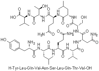 CAS # 415973-18-1, L-Tyrosyl-L-leucyl-L-glutaminyl-L-valyl-L-asparaginyl-L-seryl-L-leucyl-L-glutaminyl-L-threonyl-L-valine