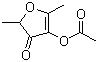 CAS # 4166-20-5, Furaneol acetate, Caramel acetate, 4-Acetoxy-2,5-dimethyl-3(2H)furanone, 2,5-Dimethyl-4-oxo-4,5-dihydrofur-3-yl acetate