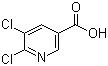 structure of CAS# 41667-95-2, 5,6-二氯烟酸
