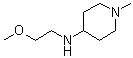 structure of CAS# 416887-38-2, N-(2-Methoxyethyl)-1-methyl-4-piperidinamine