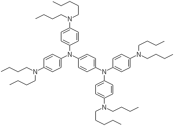 structure of CAS# 4182-80-3, N,N,N',N'-四(4-二丁基氨基苯基)-1,4-苯二胺