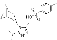 structure of CAS# 423165-08-6, 3-(3-异丙基-5-甲基-4H-1,2,4-三唑-4-基)-8-氮杂双环[3.2.1]]辛烷对甲苯磺酸盐