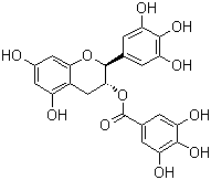 (-)-Gallocatechin gallate molecular structure (CAS 4233-96-9)