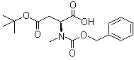 structure of CAS# 42417-70-9, N-Methyl-N-[(phenylmethoxy)carbonyl]-L-aspartic acid 4-(1,1-dimethylethyl) ester