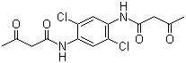 CAS # 42487-09-2, N,N'-(2,5-Dichloro-1,4-phenylene)bis(3-oxobutanamide), 1,4-Bis(Acetoacetamido)-2,5-dichlorobenzene, 2,5-Bis(acetoacetamido)-1,4-dichlorobenzene, 2,5-Dichloro-1,4-bis(acetylacetamido)benzene