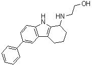 structure of CAS# 425399-05-9, 2-[(2,3,4,9-四氢-6-苯基-1H-咔唑-1-基)氨基]乙醇
