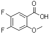 structure of CAS# 425702-18-7, 4,5-二氟-2-甲氧基苯甲酸