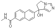 structure of CAS# 426219-18-3, 6-[7-羟基-6,7-二氢-5H-吡咯并[1,2-c]咪唑-7-基]-N-甲基-2-萘甲酰胺