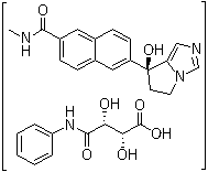 CAS # 426219-53-6, TAK-700, (2S,3S)-2,3-Dihydroxy-4-oxo-4-(phenylamino)butanoic acid compd. with 6-(6,7-dihydro-7-hydroxy-5H-pyrrolo[1,2-c]imidazol-7-yl)-N-methyl-2-naphthalenecarboxamide