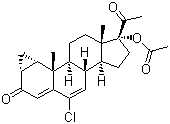 structure of CAS# 427-51-0, 醋酸环丙氯地孕酮