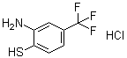 CAS # 4274-38-8, 2-Amino-4-(trifluoromethyl)benzenethiol hydrochloride, 3-Amino-4-mercaptobenzotrifluoride hydrochloride, 4-Trifluoromethyl-2-aminothiophenol hydrochloride