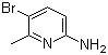 structure of CAS# 42753-71-9, 2-氨基-5-溴-6-甲基吡啶