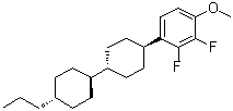 structure of CAS# 431947-34-1, 2,3-Difluoro-1-methoxy-4-[(trans,trans)-4'-propyl[1,1'-bicyclohexyl]-4-yl]benzene