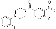 structure of CAS# 432020-20-7, (4-氯-3-硝基苯基)[4-(2-氟苯基)-1-哌嗪基]甲酮