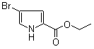 structure of CAS# 433267-55-1, 4-Bromo-1H-pyrrole-2-carboxylic acid ethyl ester