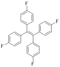 structure of CAS# 435-08-5, 1,1',1'',1'''-乙烯-1,1,2,2-四基四(4-氟苯)