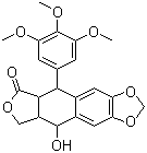 CAS # 4354-76-1, Podophyllotoxin, 5,8,8a,9-Tetrahydro-9-hydroxy-5-(3,4,5-trimethoxyphenyl)furo[3',4':6,7]naphtho[2,3-d]-1,3-dioxol-6(5aH)-one