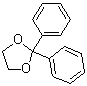 CAS # 4359-34-6, 2,2-Diphenyl-1,3-dioxolane, 2,2-Diphenyldioxolane, Benzophenone ethylene ketal, NSC 137600