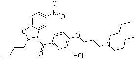 structure of CAS# 437651-47-3, (2-丁基-5-硝基-3-苯并呋喃基))[4-[3-(二丁基氨基)丙氧基]苯基甲酮盐酸盐