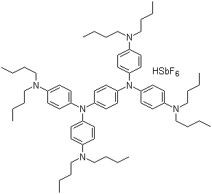 CAS # 4379-85-5, N,N,N',N'-Tetrakis[4-(dibutylamino)phenyl]-1,4-benzenediamine hexafluoroantimonate