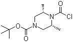 (3R,5S)-rel-4-(Chlorocarbonyl)-3,5-dimethyl-1-piperazinecarboxylic acid tert-butyl ester molecular structure (CAS 438050-53-4)