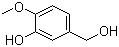 structure of CAS# 4383-06-6, 3-Hydroxy-4-methoxybenzyl alcohol