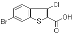 structure of CAS# 438613-29-7, 6-溴-3-氯苯并[b]噻吩-2-羧酸