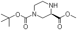 structure of CAS# 438631-77-7, (R)-1-N-叔丁氧羰基哌嗪-3-甲酸甲酯