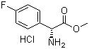 structure of CAS# 439213-22-6, Methyl D-2-(4-fluorophenyl)glycinate hydrochloride