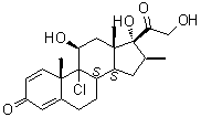 structure of CAS# 4419-39-0, Beclometasone