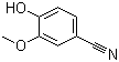 structure of CAS# 4421-08-3, 4-Hydroxy-3-methoxybenzonitrile