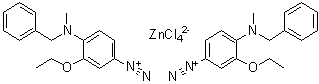 CAS 登录号：4421-50-5, 二[4-(苄基甲基氨基)-3-乙氧基偶氮苯]四氯锌酸盐
