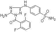 CAS # 443797-96-4, 4-[[5-Amino-1-(2,6-difluorobenzoyl)-1H-1,2,4-triazol-3-yl]amino]benzenesulfonamide