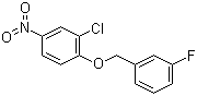 structure of CAS# 443882-99-3, 3-Chloro-4-(3-fluorobenzyloxy)nitrobenzene