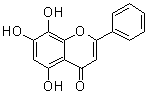 structure of CAS# 4443-09-8, 5,7,8-Trihydroxyflavone