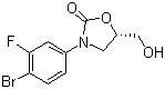 structure of CAS# 444335-16-4, (5R)-3-(4-溴-3-氟苯基)-5-羟甲基恶唑烷-2-酮