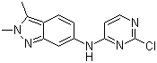 structure of CAS# 444731-74-2, N-(2-氯嘧啶-4-基)-2,3-二甲基-2H-吲唑-6-胺