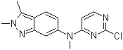structure of CAS# 444731-75-3, N-(2-氯嘧啶-4-基)-N-甲基-2,3-二甲基-2H-吲唑-6-胺