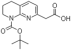 structure of CAS# 445492-19-3, 1-N-叔丁氧羰基-3,4-二氢-1,8-萘啶-7(2H)-乙酸