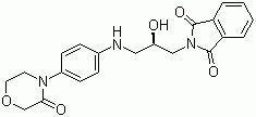 structure of CAS# 446292-07-5, 2-[(2R)-2-Hydroxy-3-[[4-(3-oxo-4-morpholinyl)phenyl]amino]propyl]-1H-isoindole-1,3(2H)-dione