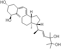 CAS # 457048-34-9, 1alpha,24,25-Trihydroxy VD2, (1R,3S,5Z)-5-[(2E)-2-[(1R,3aS,7aR)-1-[(1R,2E)-4,5-Dihydroxy-1,4,5-trimethyl-2-hexen-1-yl]octahydro-7a-methyl-4H-inden-4-ylidene]ethylidene]-4-methylene-1,3-cyclohexanediol