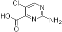 CAS 登录号：45867-11-6, 2-氨基-5-氯-4-嘧啶羧酸