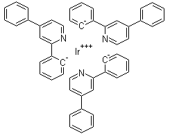 structure of CAS# 459133-57-4, 三[2-(4-苯基-吡啶-2-基)苯]合铱