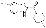 structure of CAS# 459168-41-3, (5-氯-1H-吲哚-2-基)(4-甲基哌嗪-1-基)甲酮