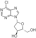 structure of CAS# 4594-45-0, 6-Chloropurine 2'-deoxyriboside