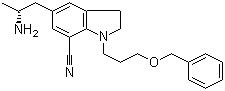 CAS # 459868-73-6, 5-[(2R)-2-Aminopropyl]-2,3-dihydro-1-[3-(phenylmethoxy)propyl]-1H-indole-7-carbonitrile